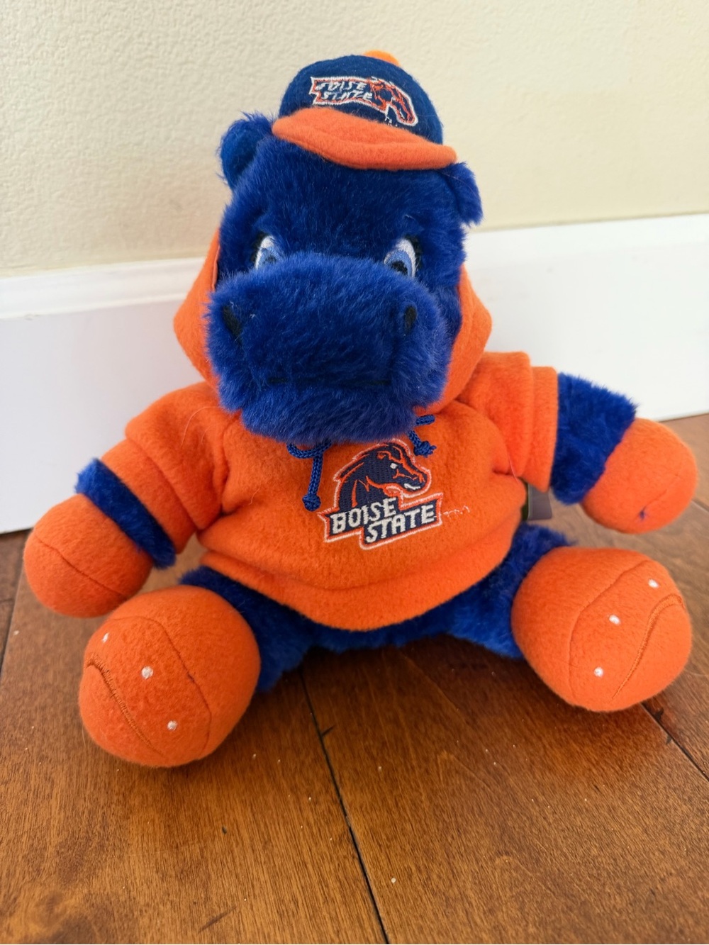 Boise State Plush Mascot Stuffed Bronco - Orange & Blue NWT